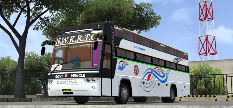 NWKRTC Corona BS-3 AC Sleeper Bus Mod Bussid