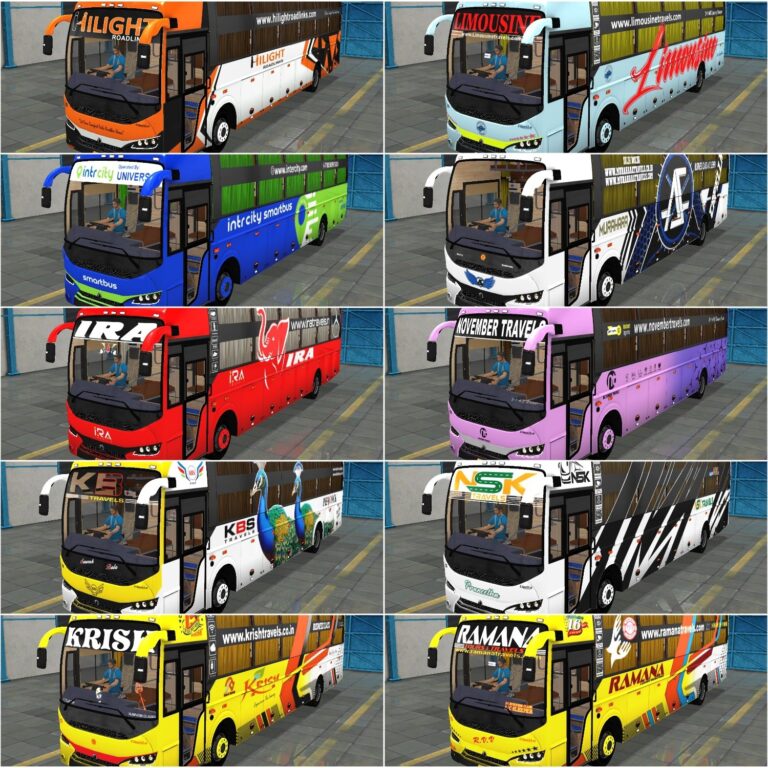 Livery Pack Prakash Capella Bs6 Sleeper Bus Mod Bussid